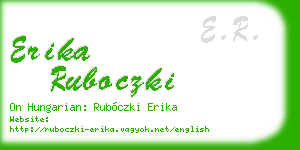 erika ruboczki business card